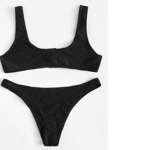 Black Zipper Thong Bikini - Picture 2 of 2